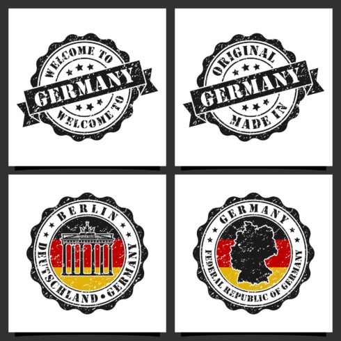 welcome to germany stamps vector logo design collection - $4 cover image.