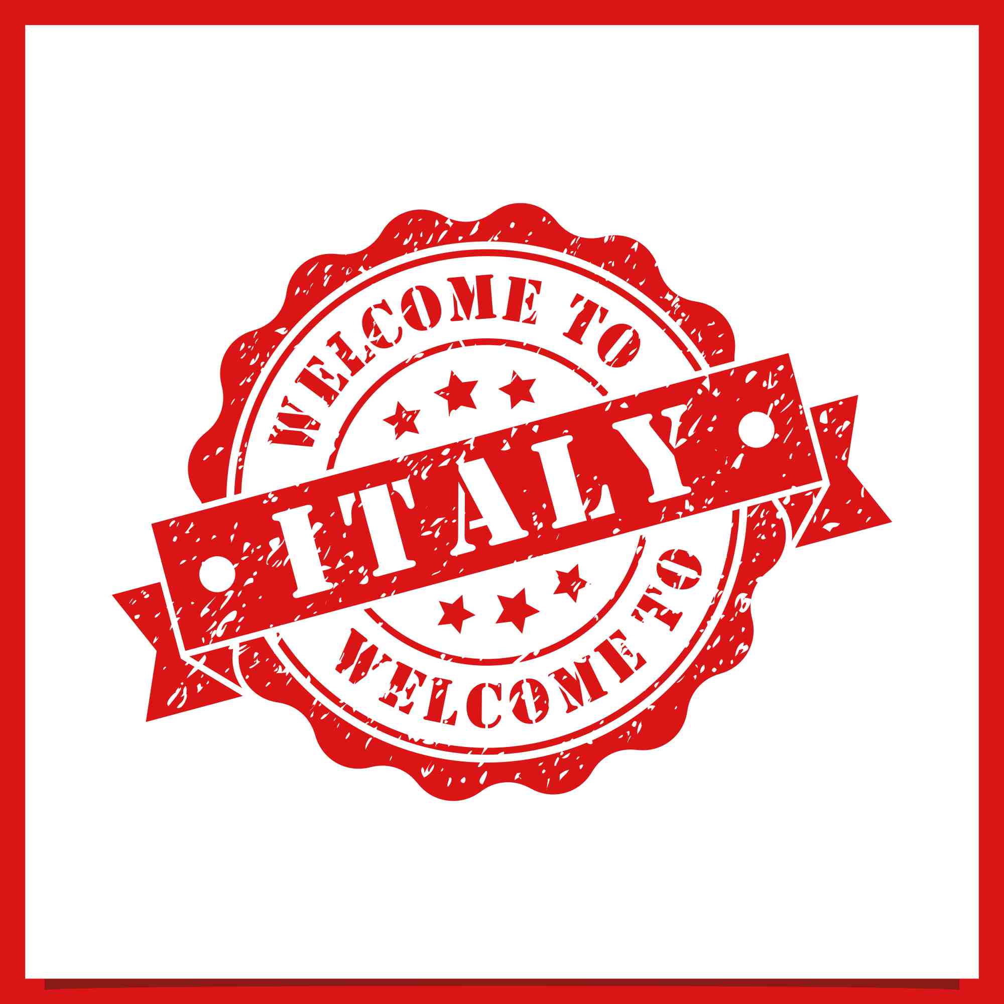Welcome to Italy stamps vector logo design collection - $4 preview image.