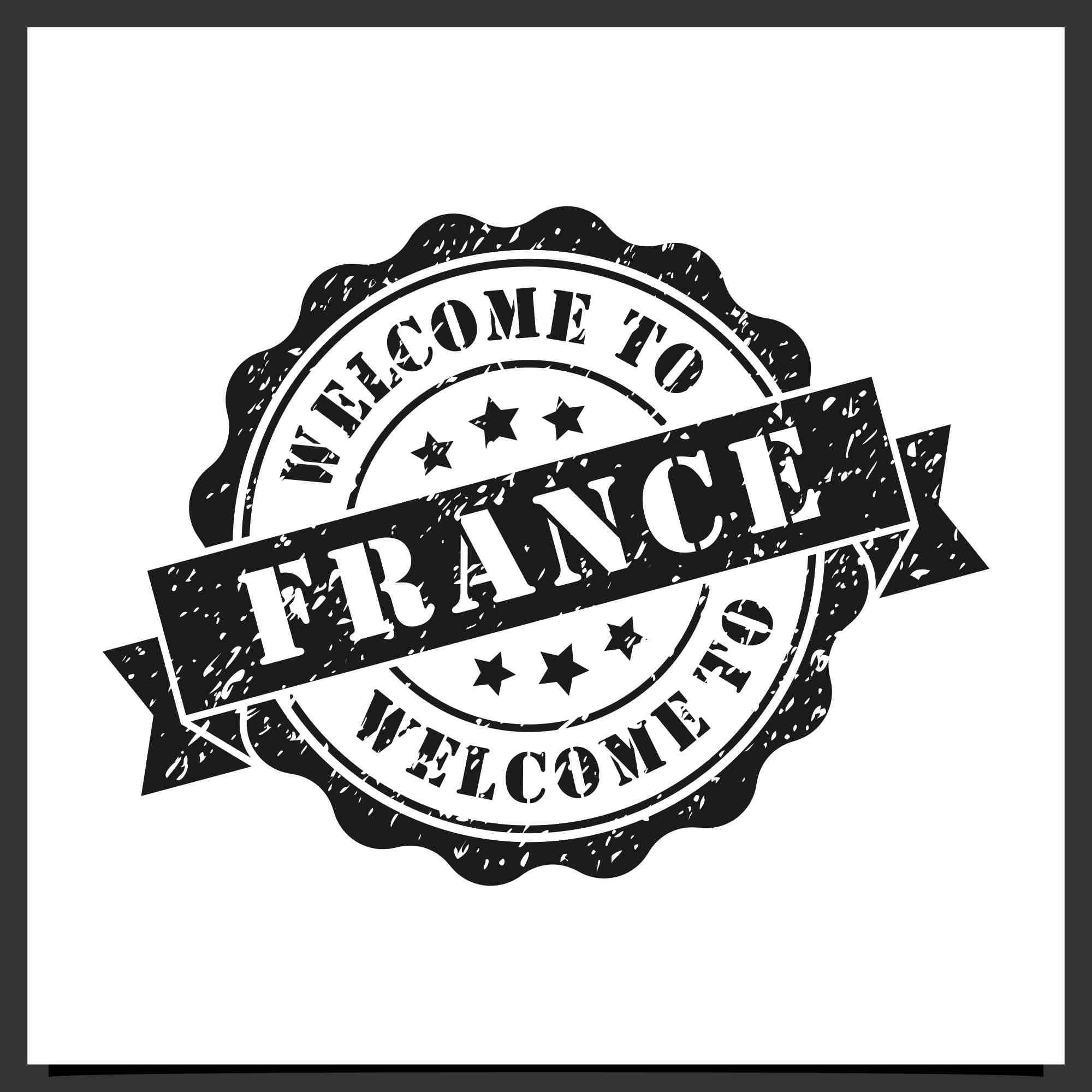 welcome to paris france vector stamps logo collection - $4 preview image.