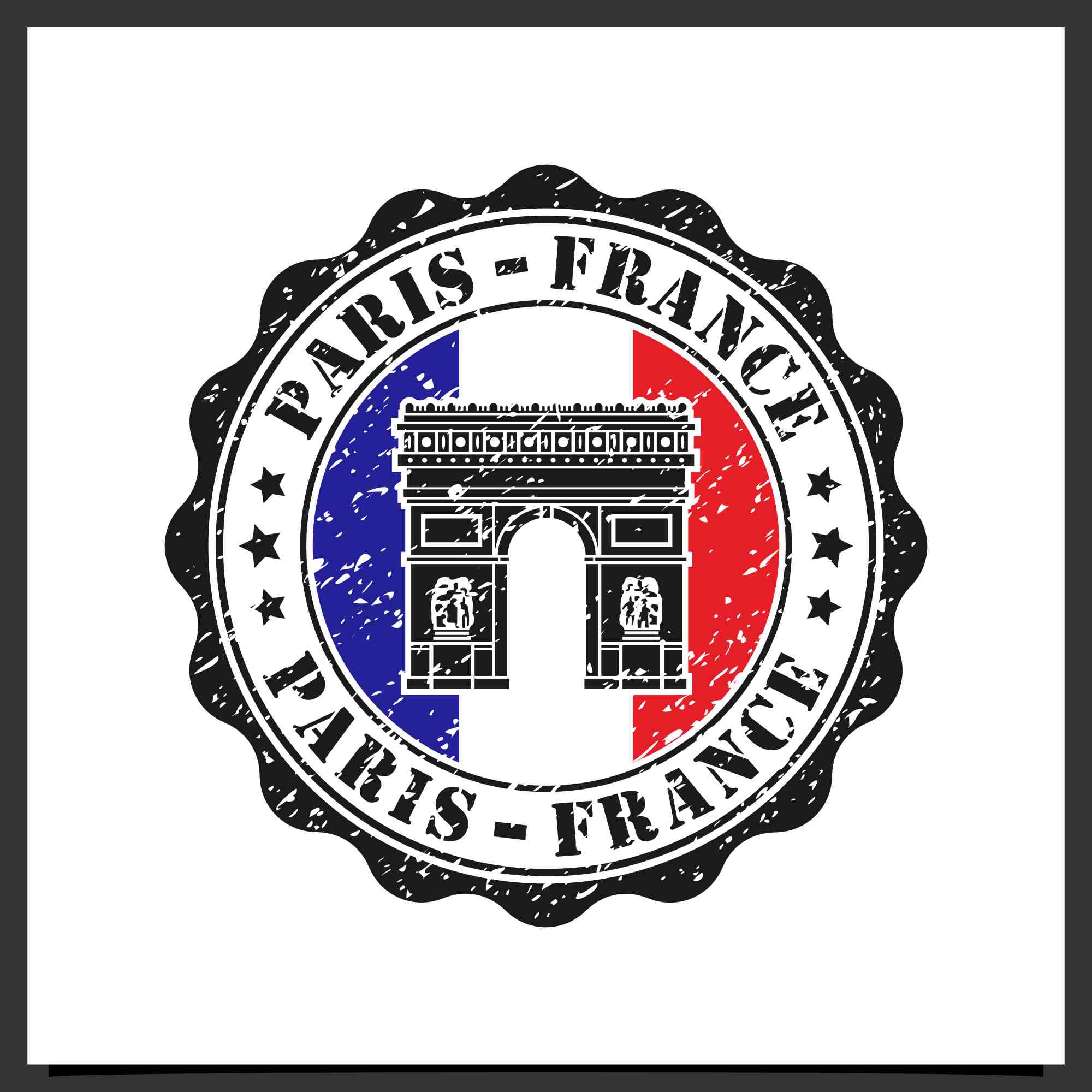 stamp original mede in paris france logo 3 509
