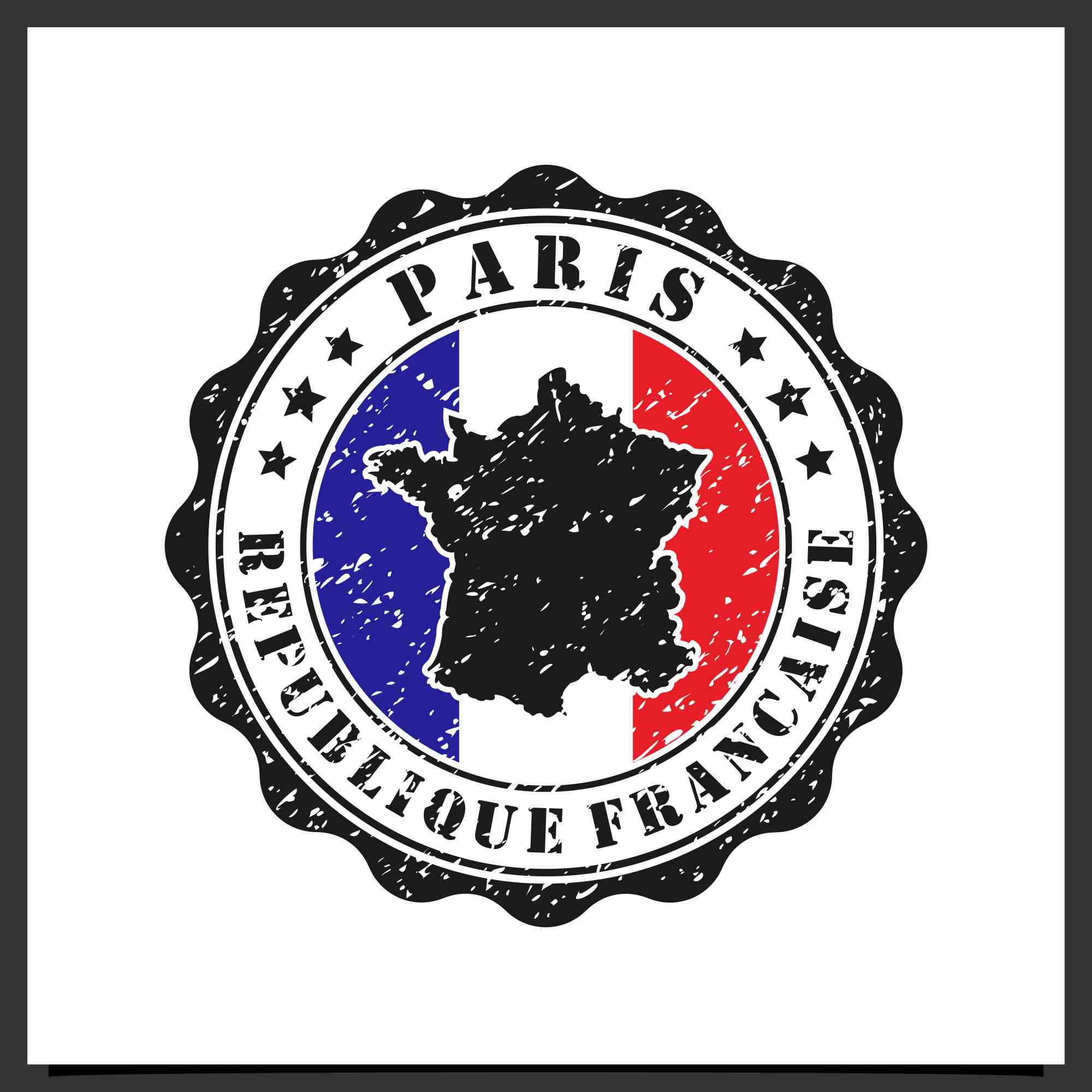 stamp original mede in paris france logo 4 718