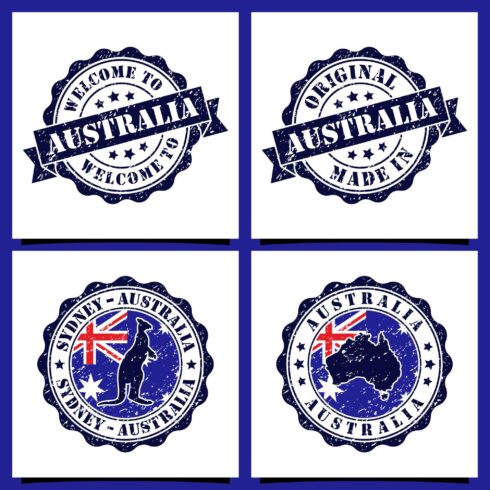 welcome to Sydney Australia stamps logo design collection - $4 cover image.