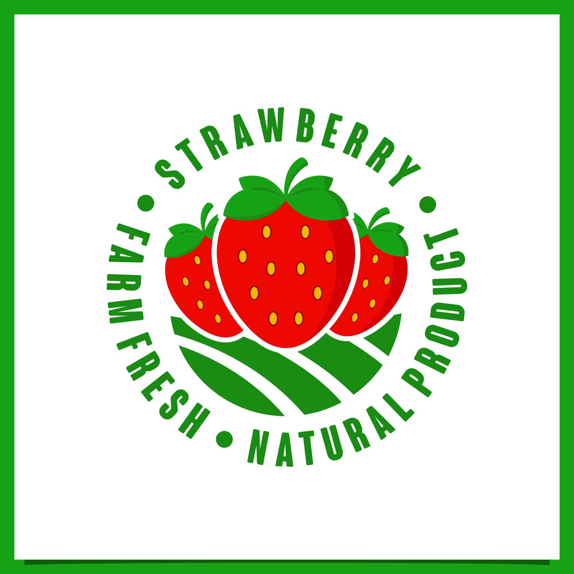 strawberry fruit badge logo design collection 4 889