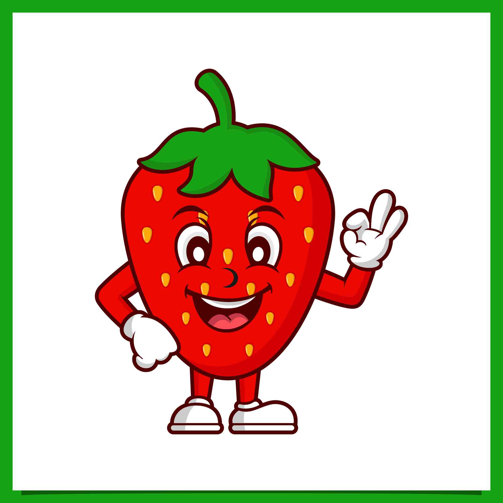 strawberry fruit mascot design collection 2 626