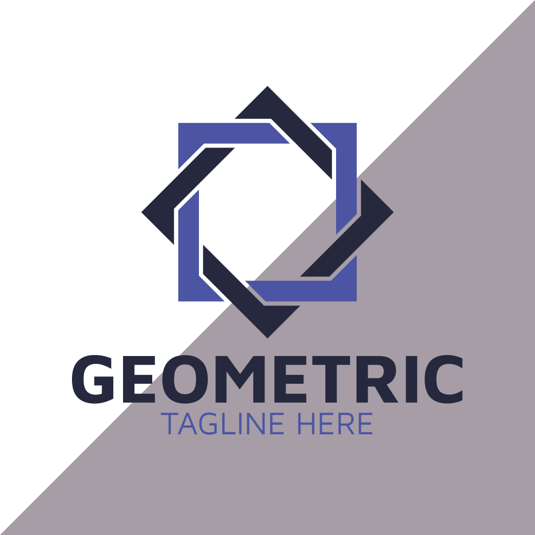 Simple geometric logo design service preview image.