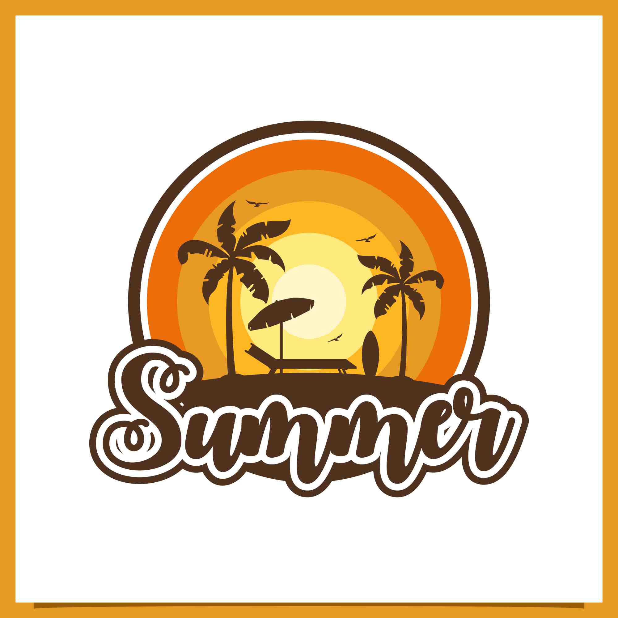 Set Summer badge logo design collection - $4 preview image.