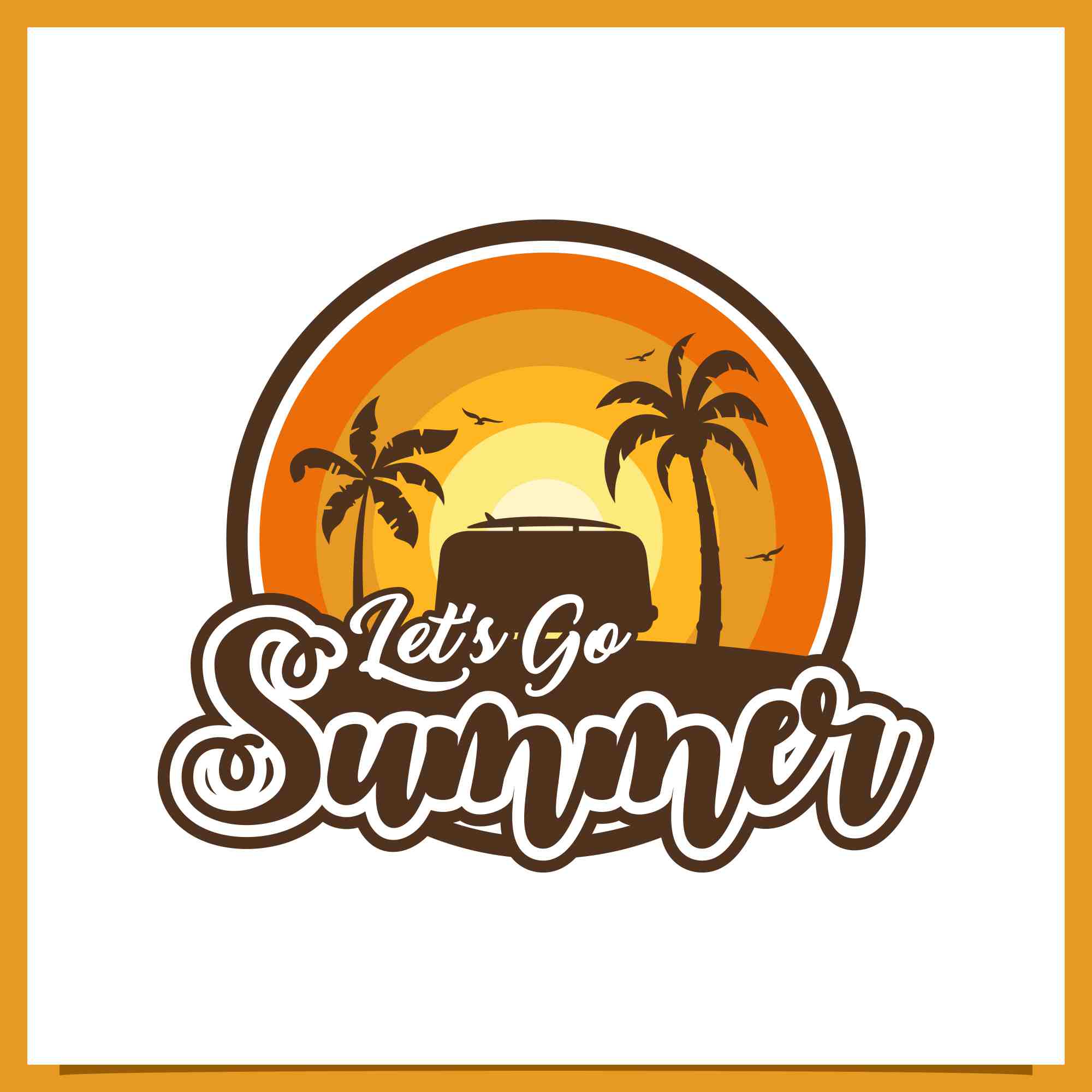 summer badge logo design collection 4 459