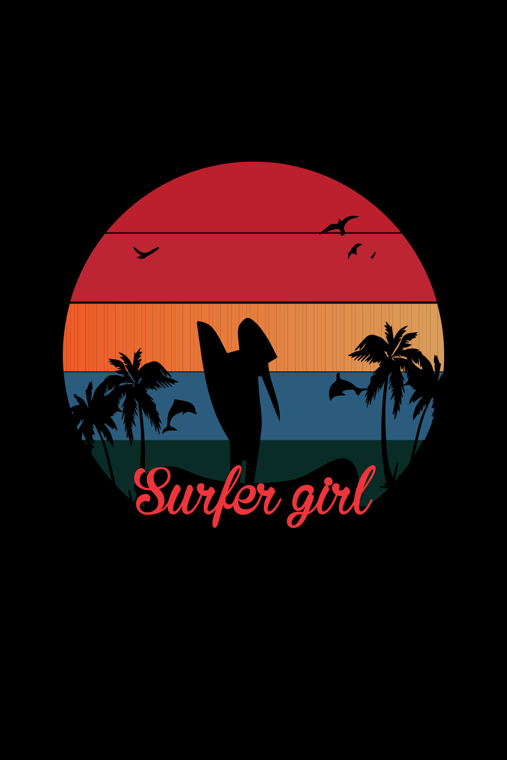 Surfer girl pinterest preview image.
