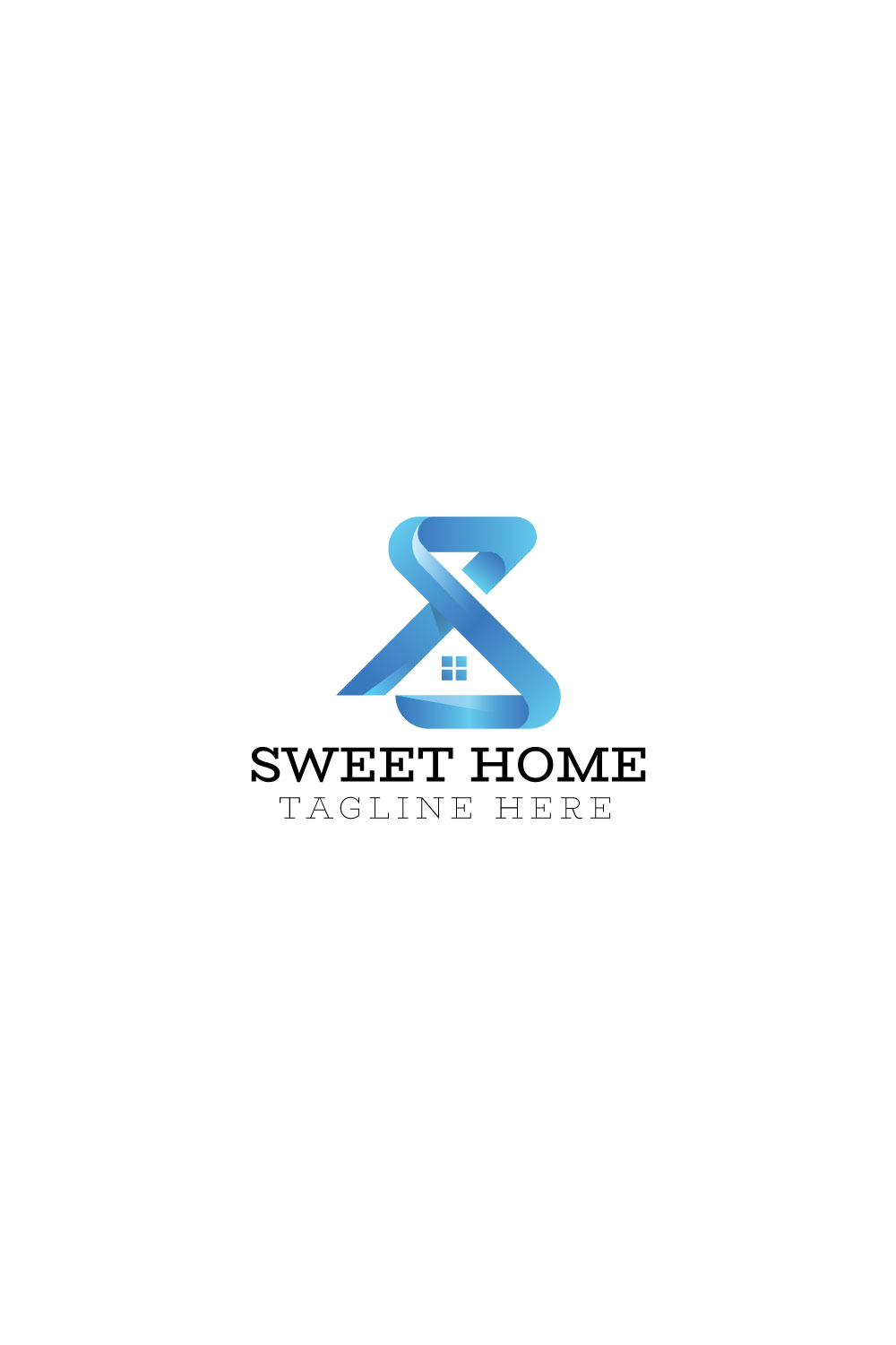 Letter S home logo design pinterest preview image.