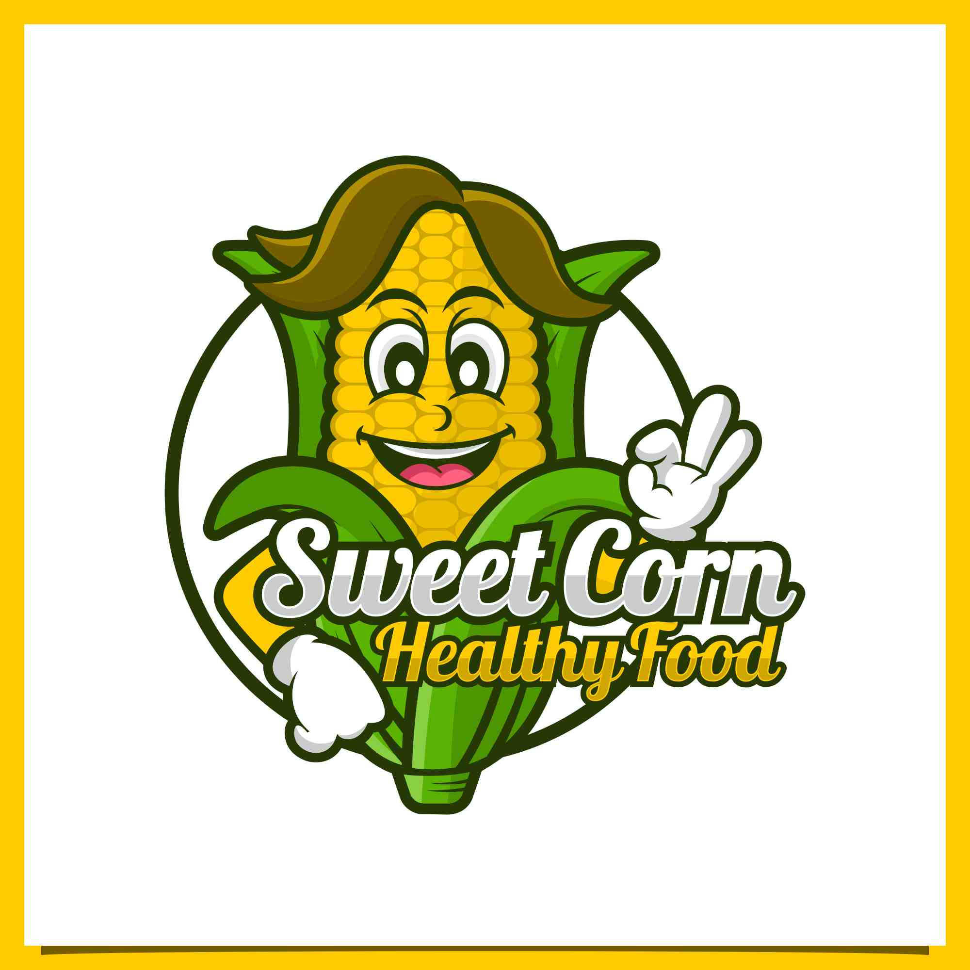 sweetcorn mascot vector design logo 1 538