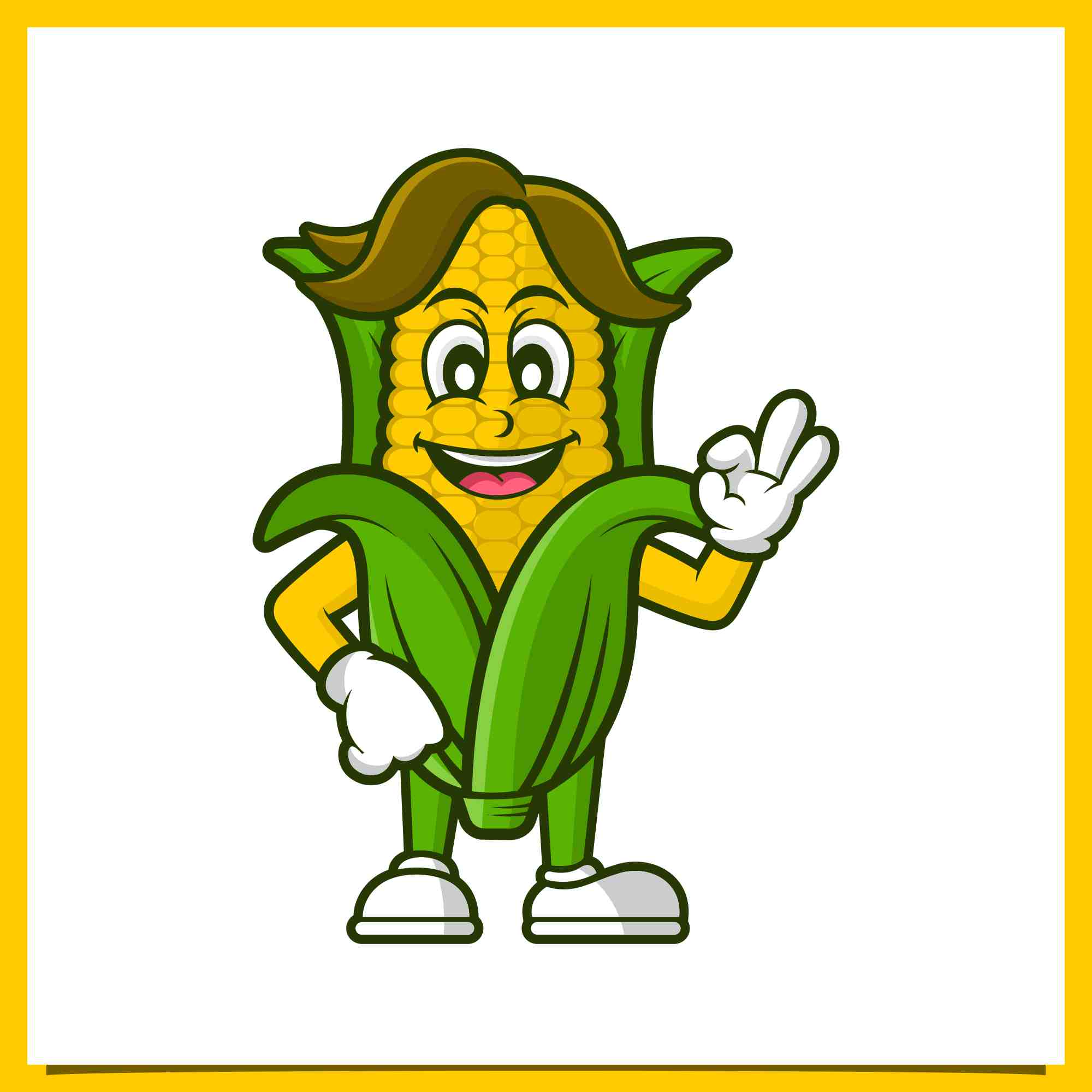 sweetcorn mascot vector design logo 2 389