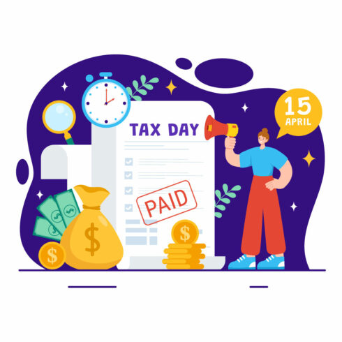 12 Tax Day Illustration cover image.