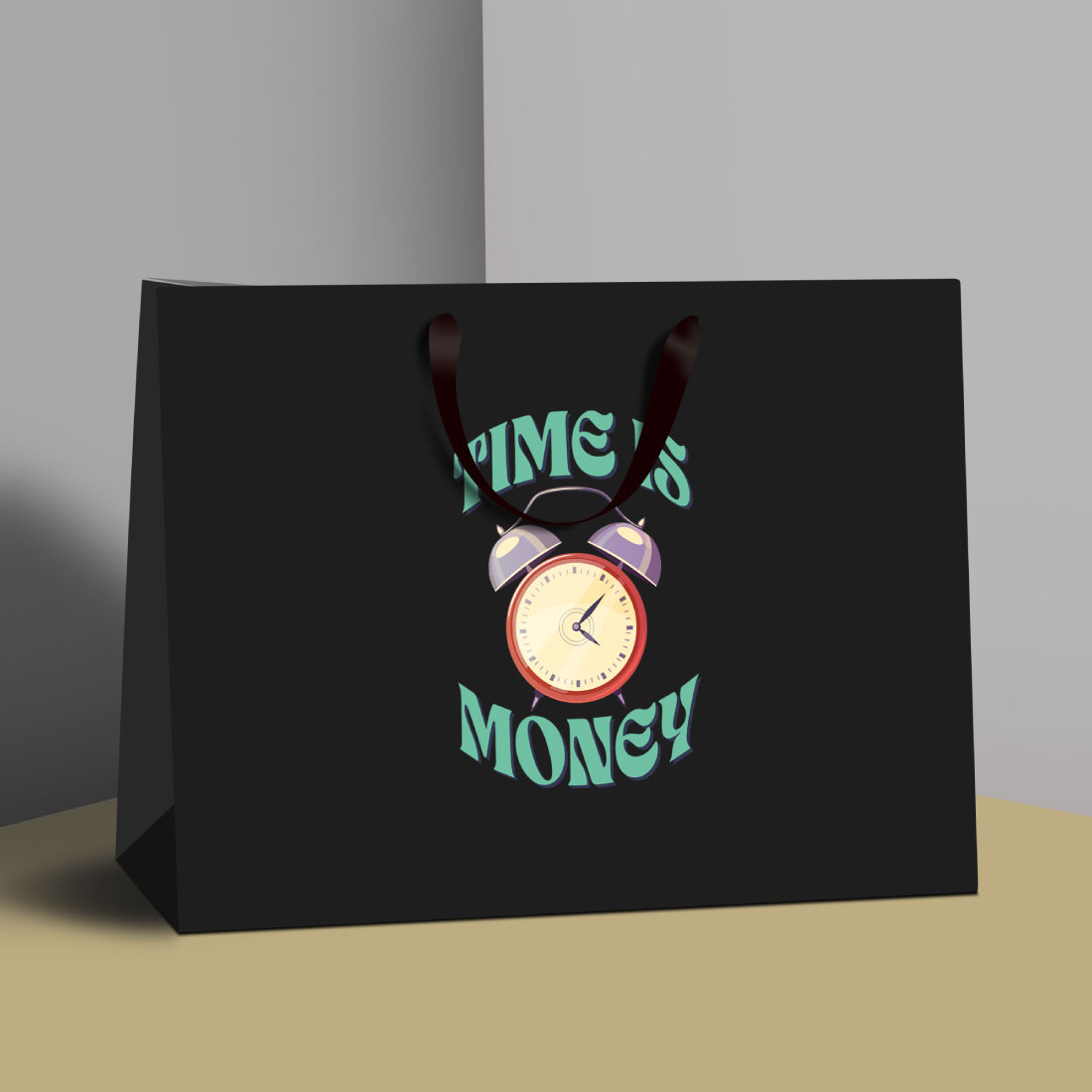 Time is Money T Shirt Design preview image.