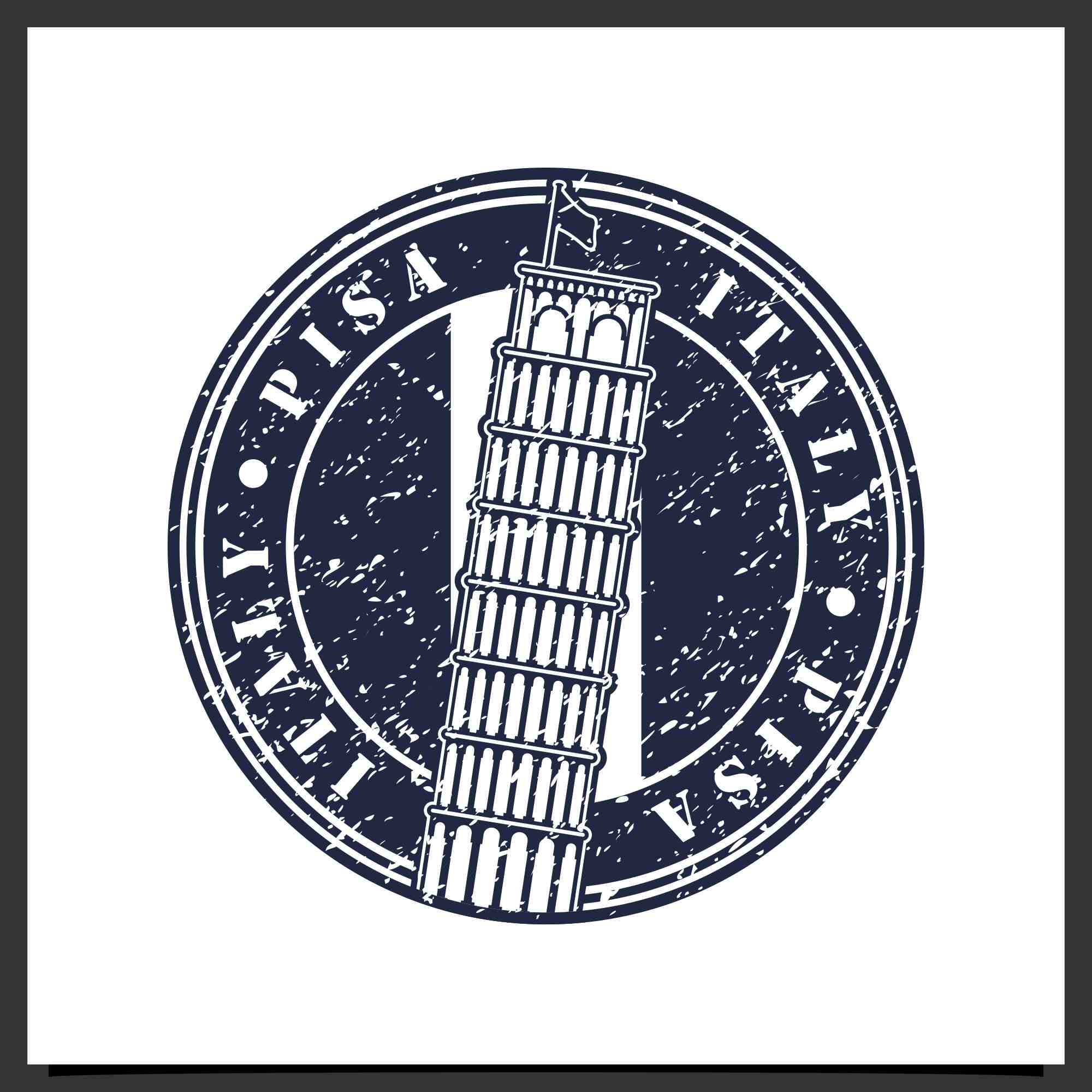 tower of pisa italy logo design 2 583