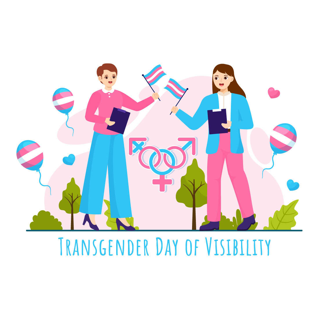 13 International Transgender Day of Visibility Illustration cover image.