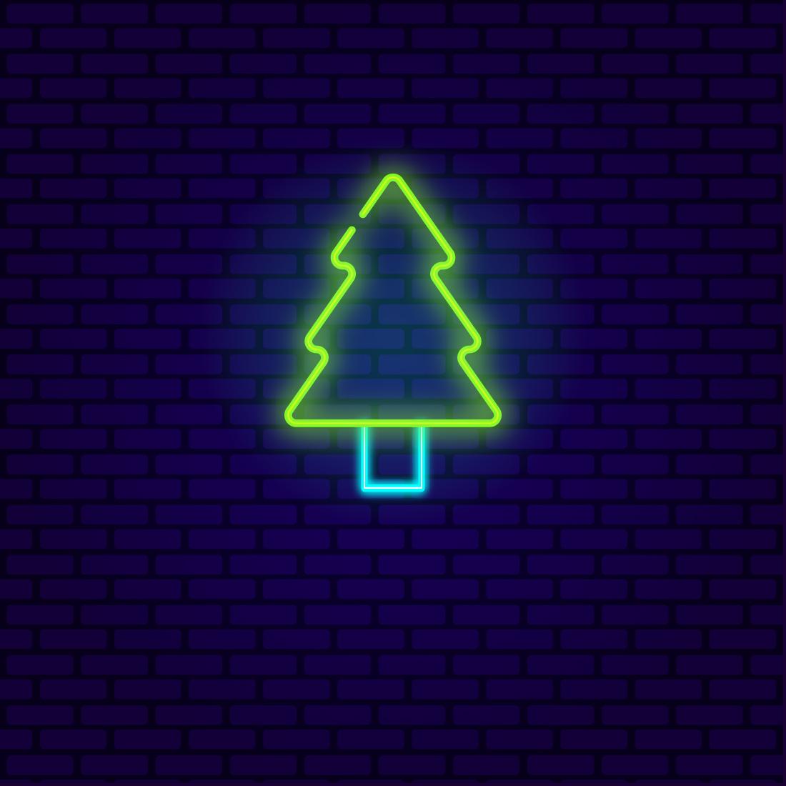 Neon Christmas Tree preview image.