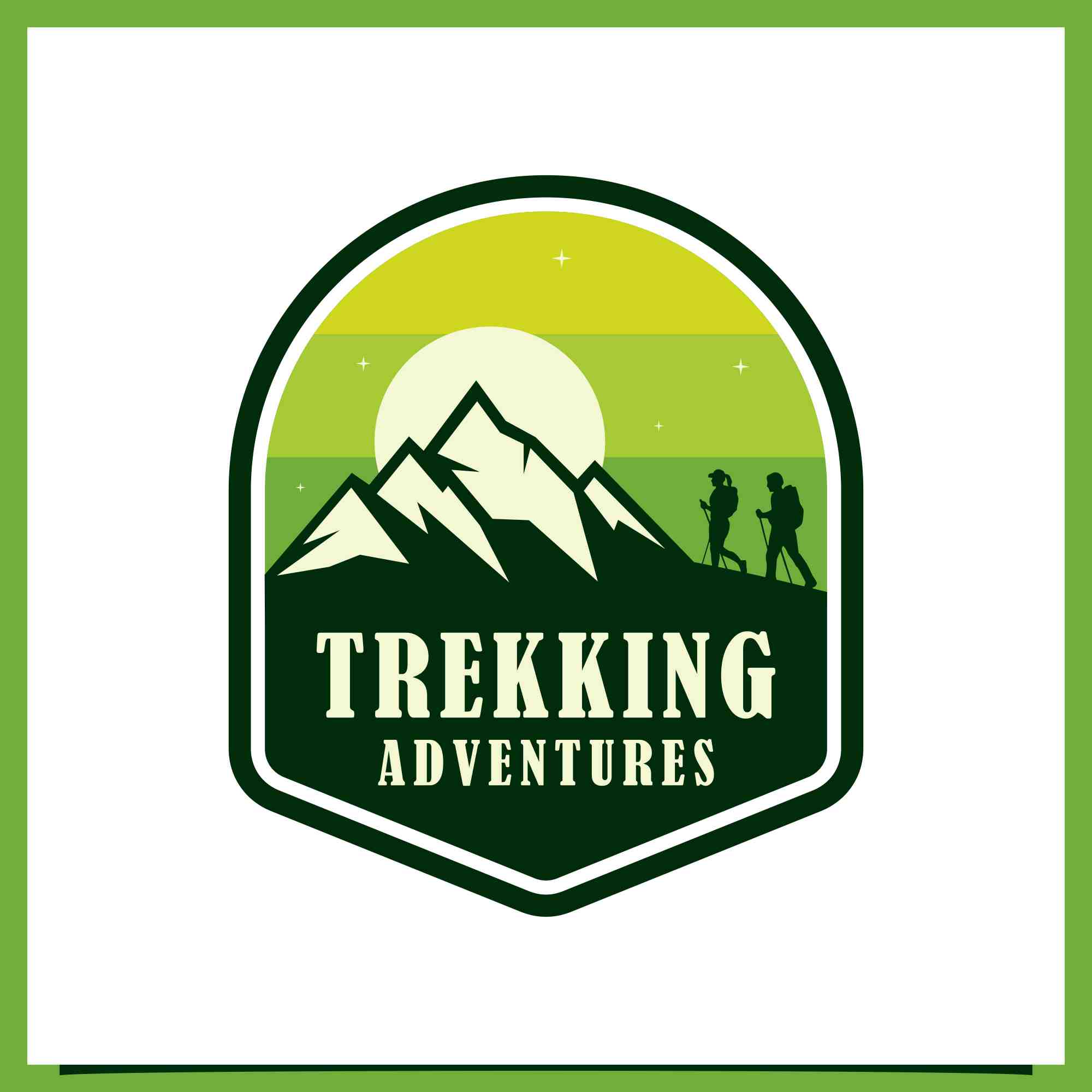 Soul trekking logo outdoorsy hiker