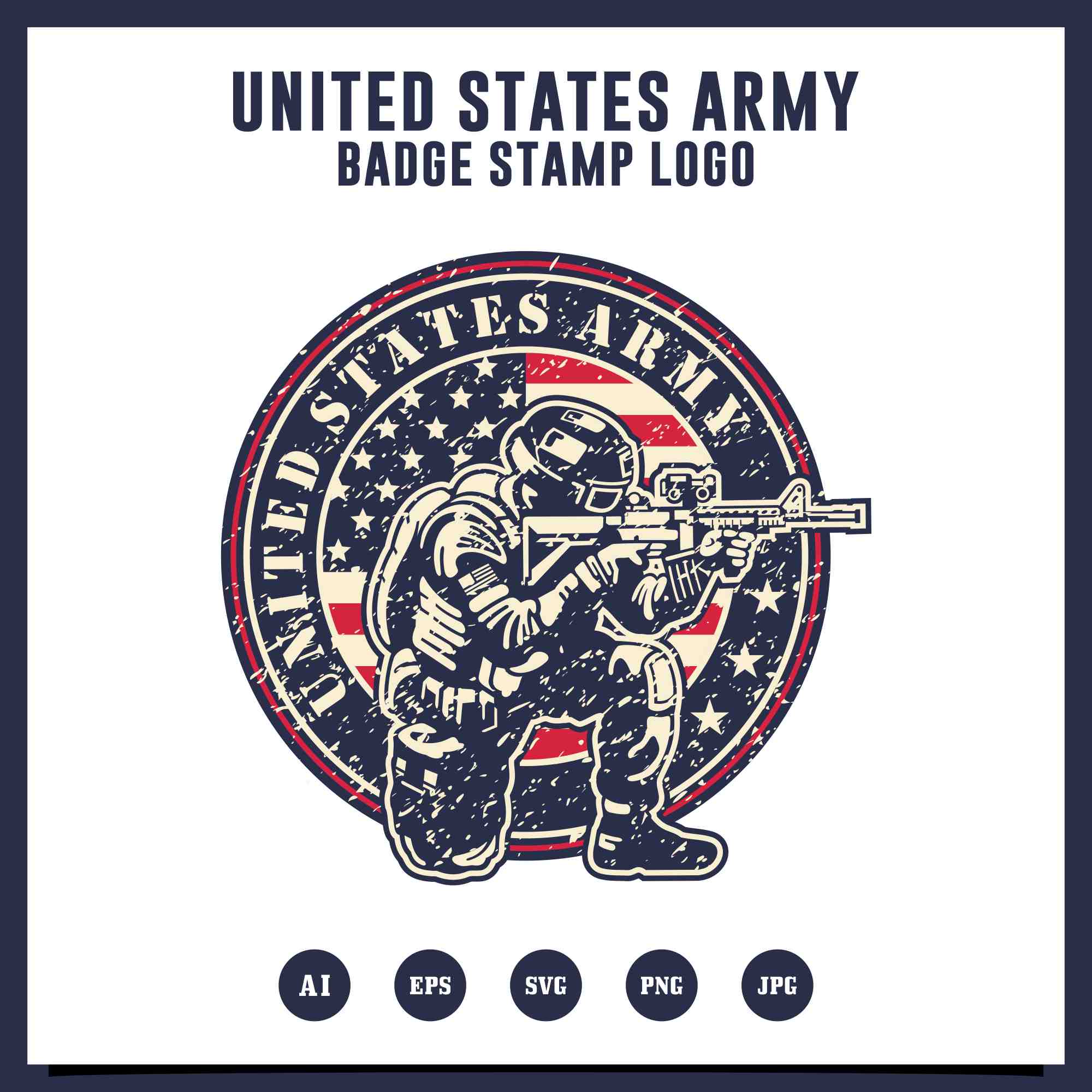 Set United states army badge logo design - $5 preview image.