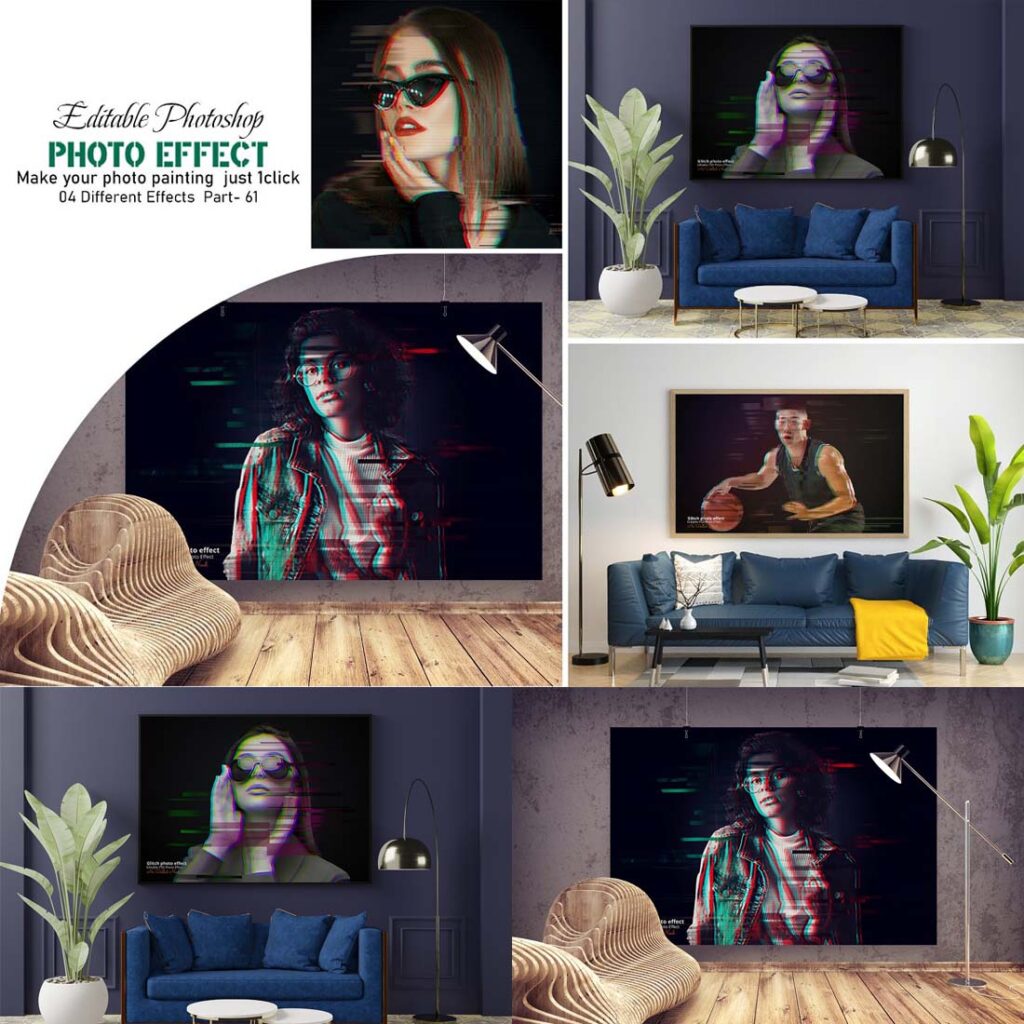 Glitch Photoshop Photo Effect - MasterBundles
