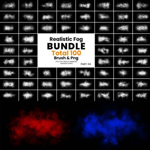 100 Realistic Fog Brush And Png cover image.