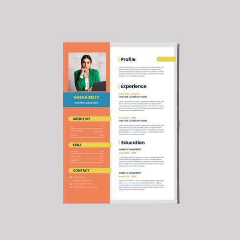 Elegant Resume / CV Template cover image.