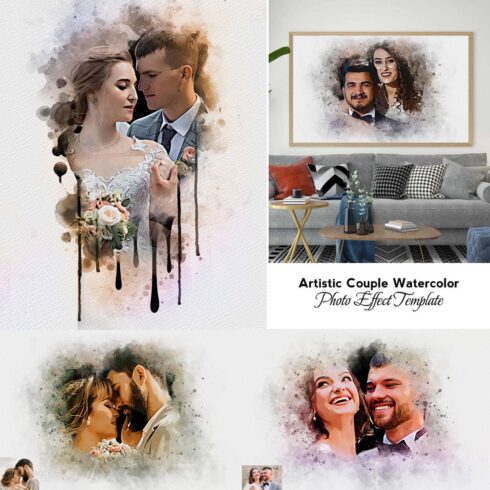 Artistic Couple Watercolor Effect cover image.
