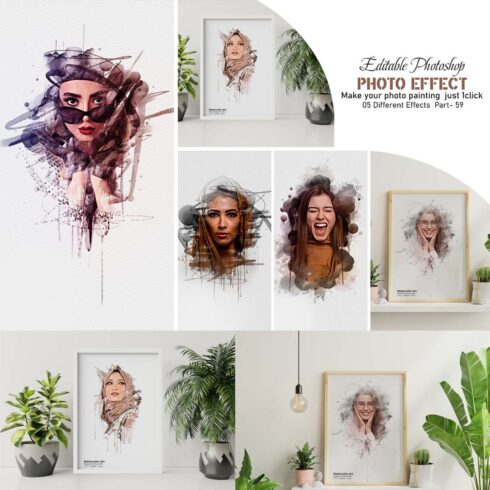 Editable Photo Watercolor Template cover image.