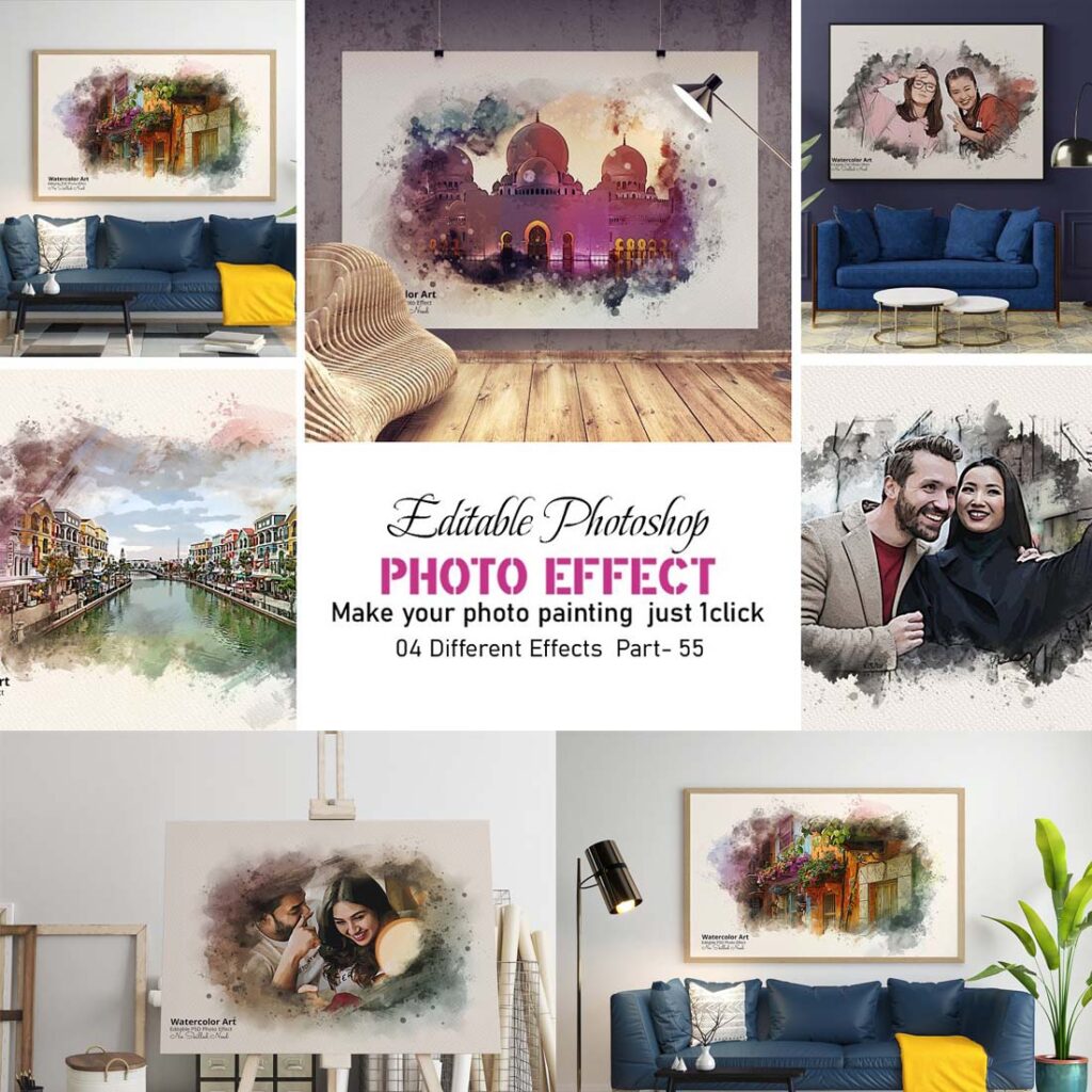 Realistic Watercolor Painting Effect - MasterBundles