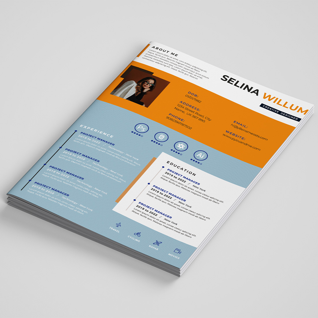 The House Resume Template preview image.