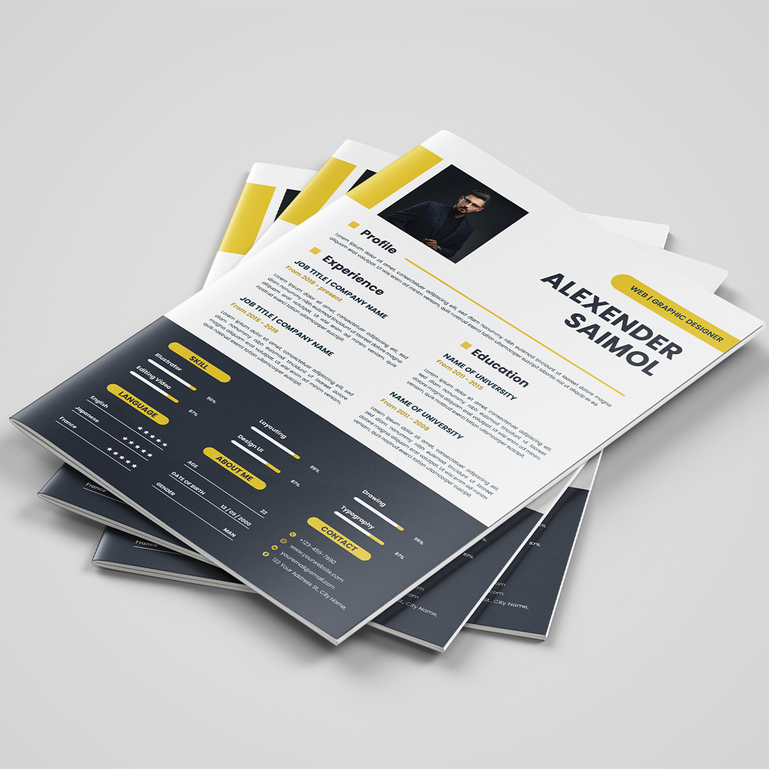 Resume Template is professionally preview image.