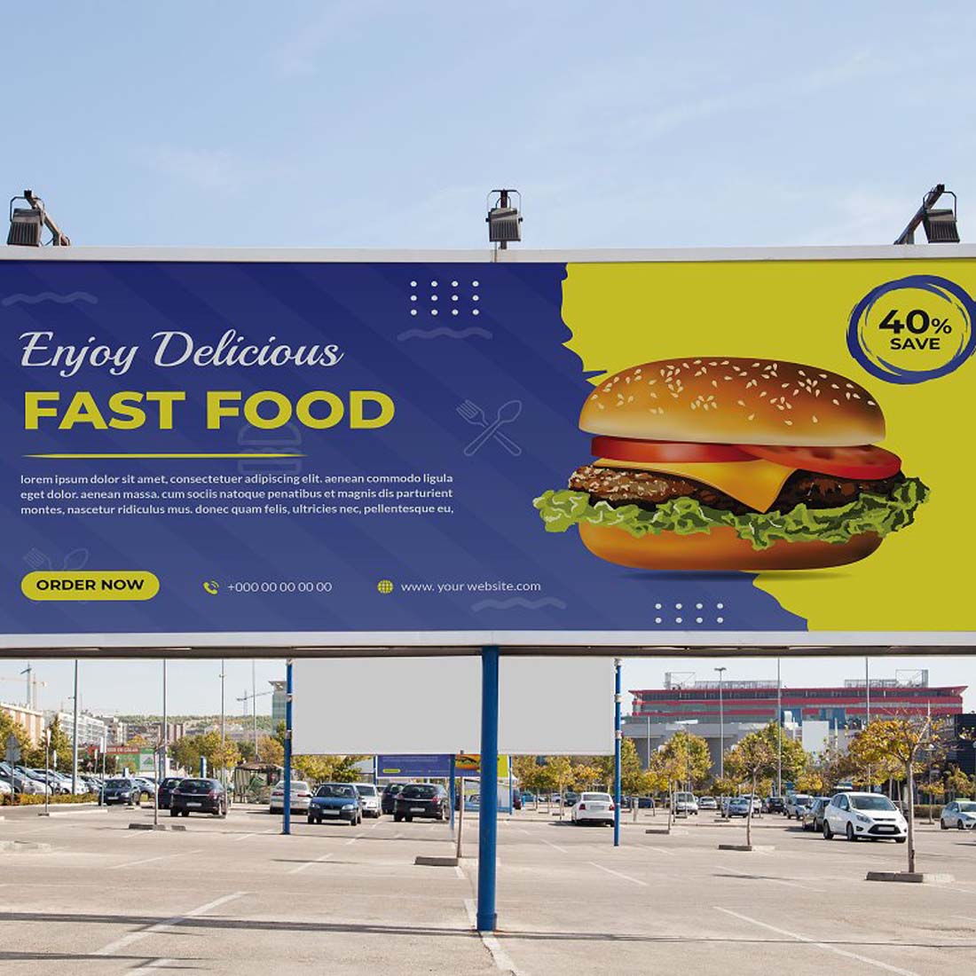 Food Billboard Design preview image.