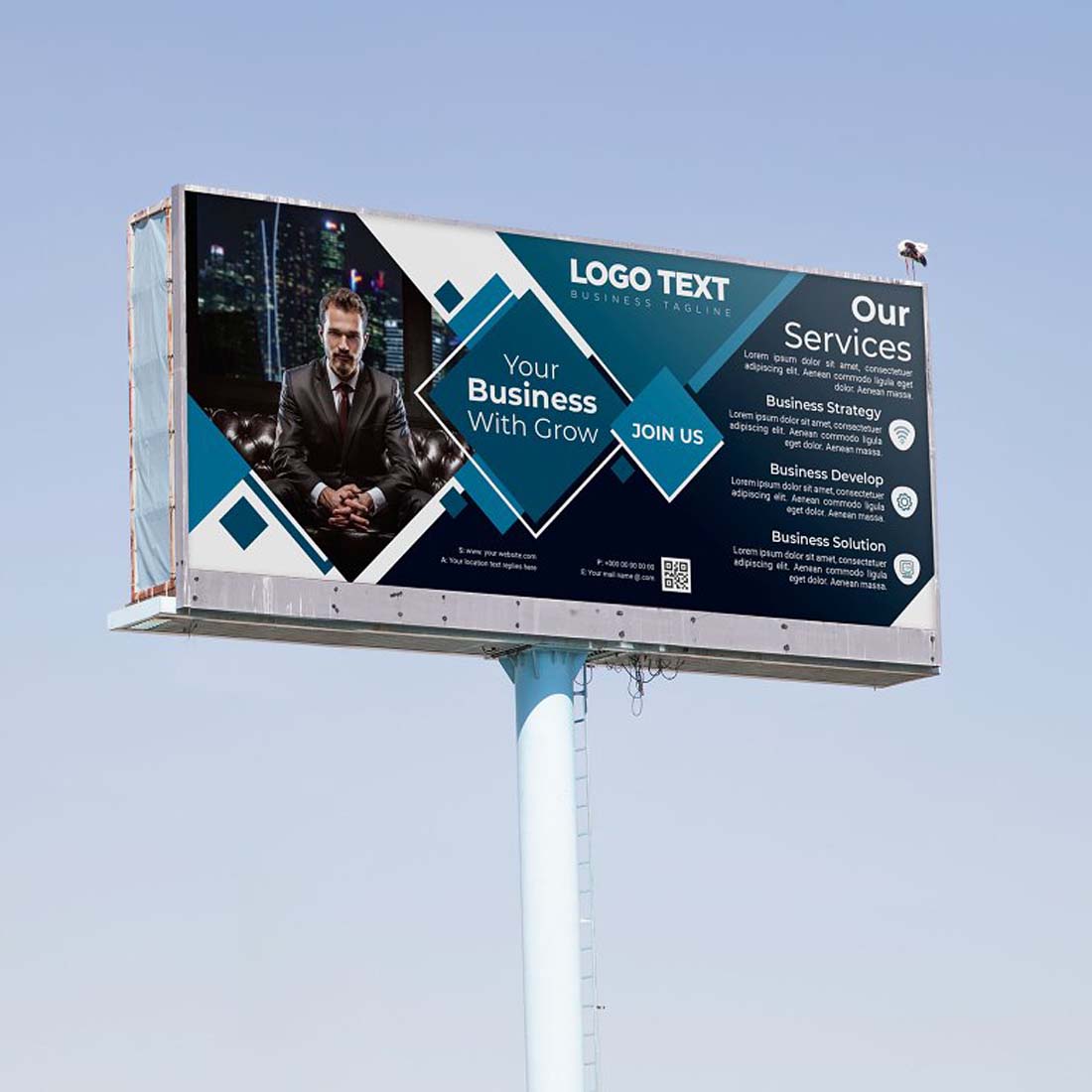 Corporate Billboard Template preview image.