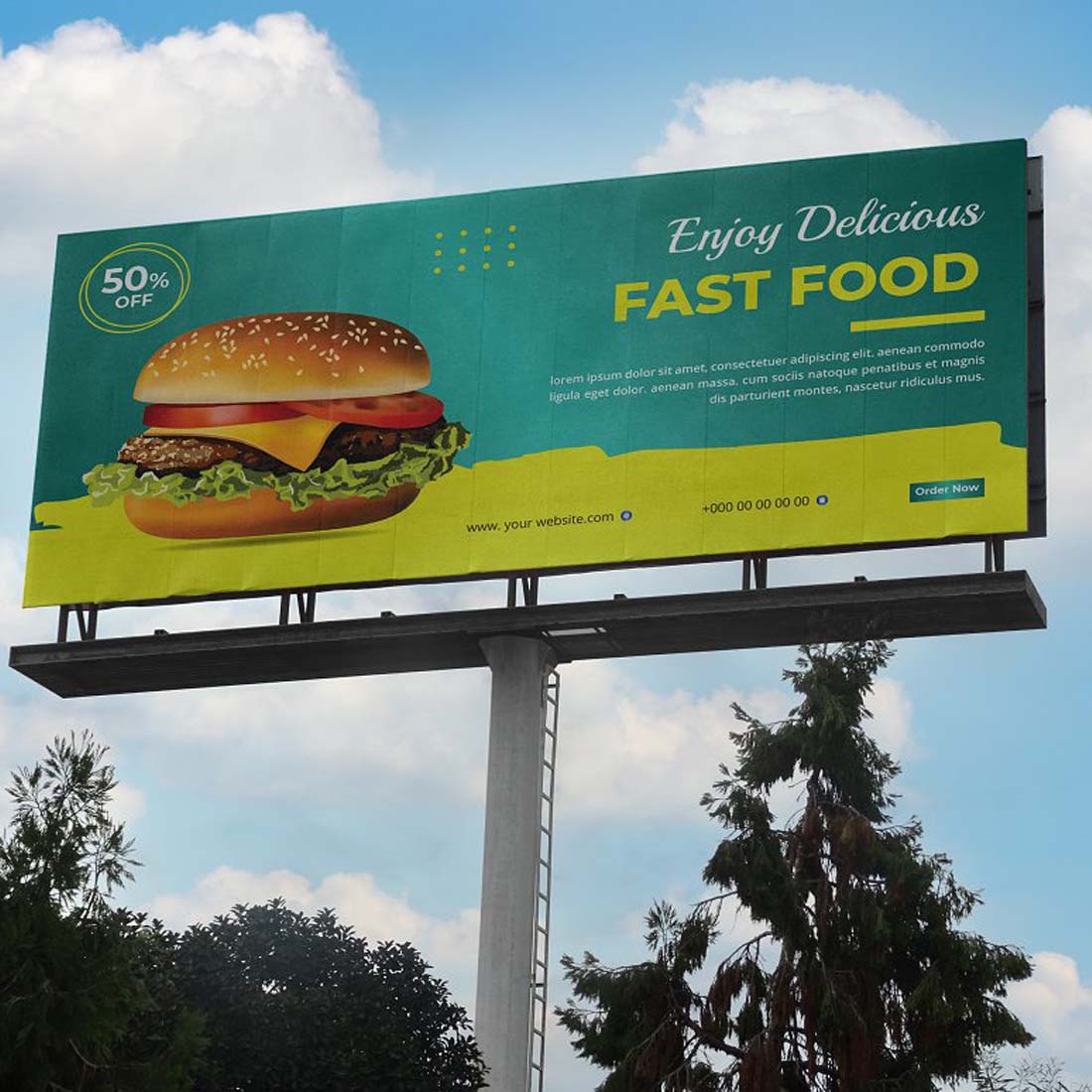 Healthy Food Billboard Design preview image.