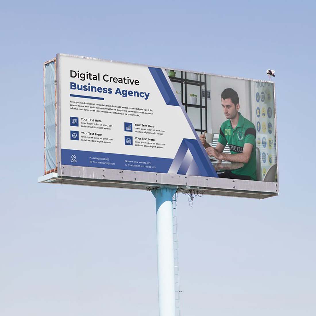 Business Billboard Design Template preview image.