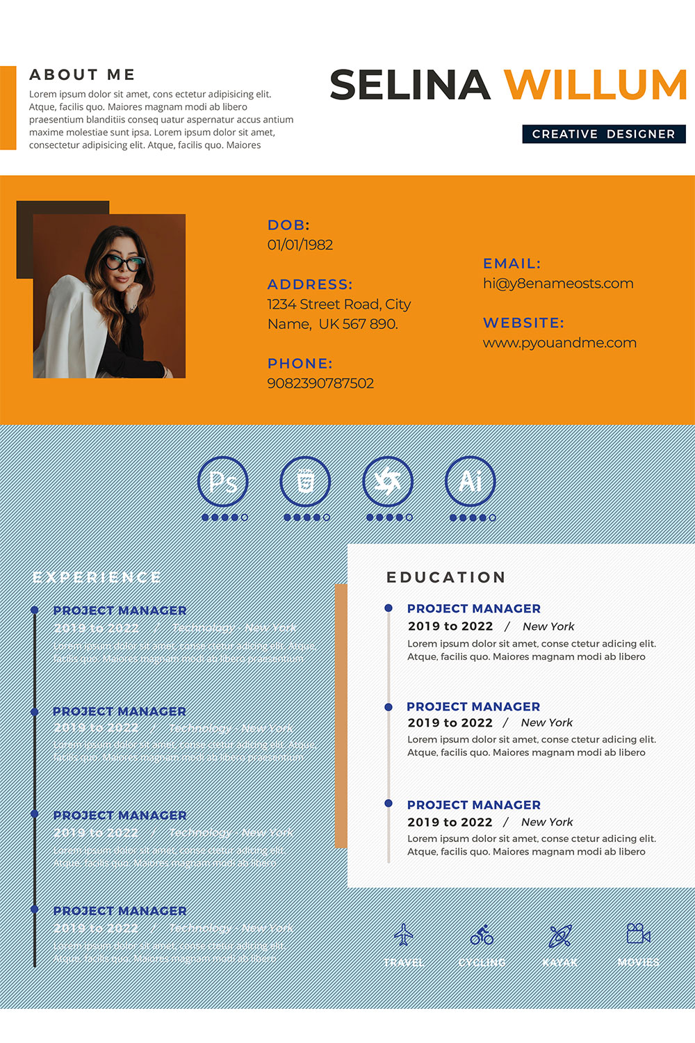 The House Resume Template pinterest preview image.