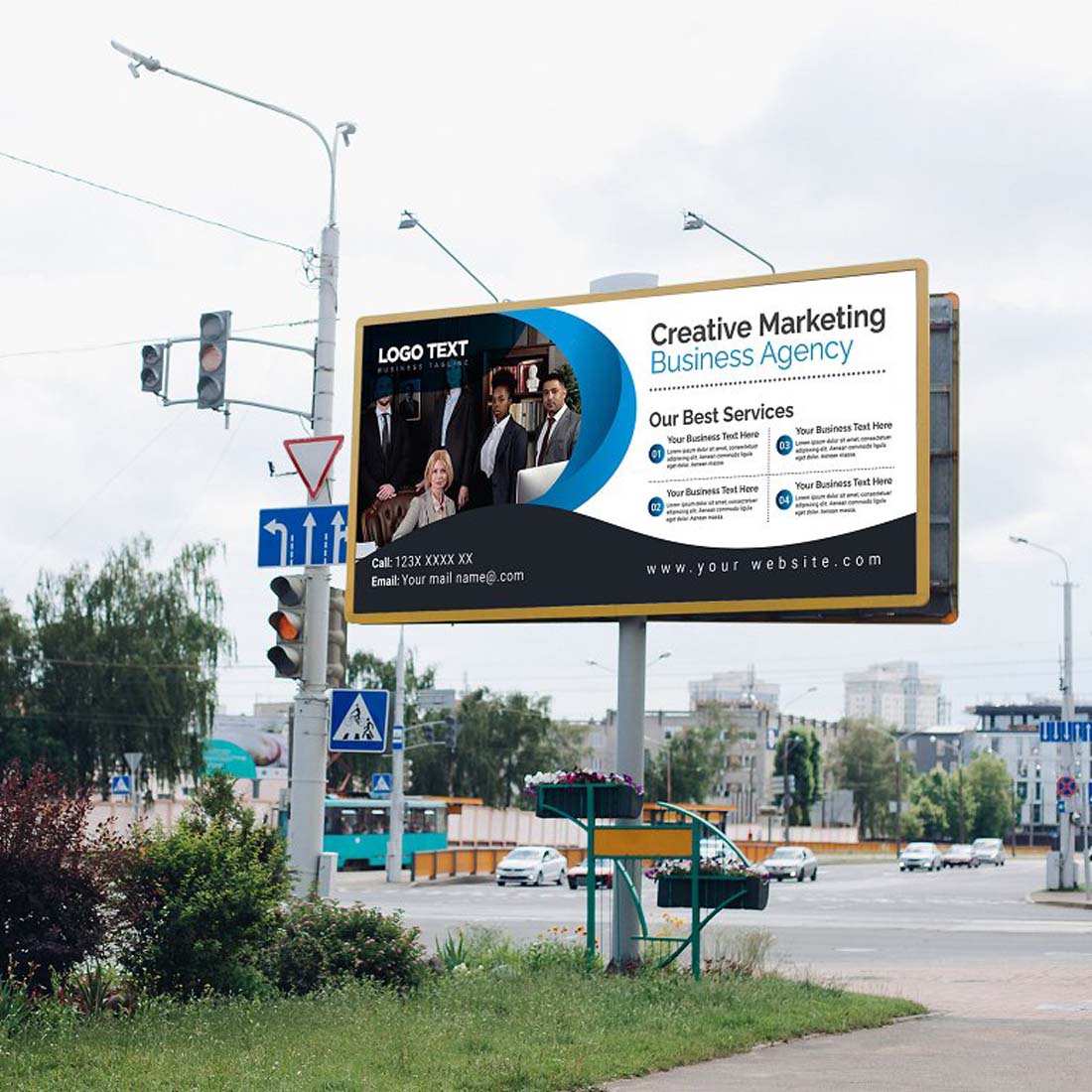 Modern Business Billboard Design preview image.