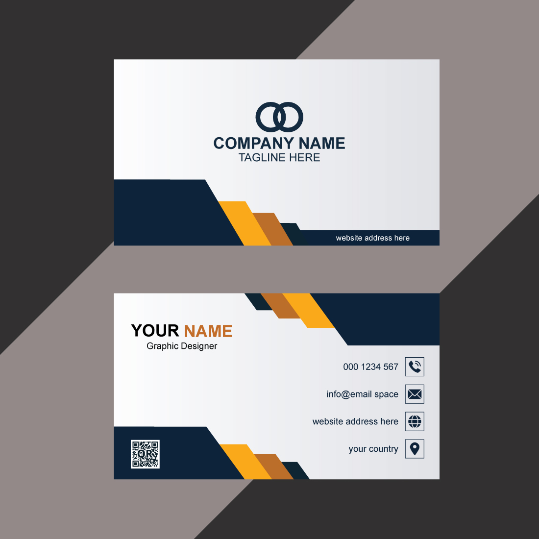 Creative Business Card Template Design preview image.