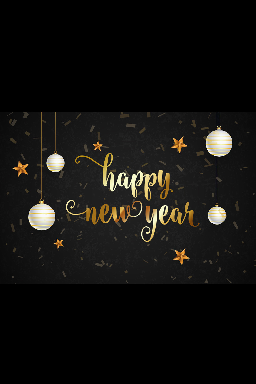 Happy New year post banner pinterest preview image.
