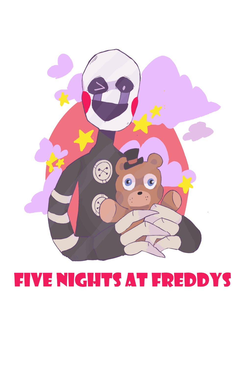Five Nights At Freddys T-Shirt Design pinterest preview image.