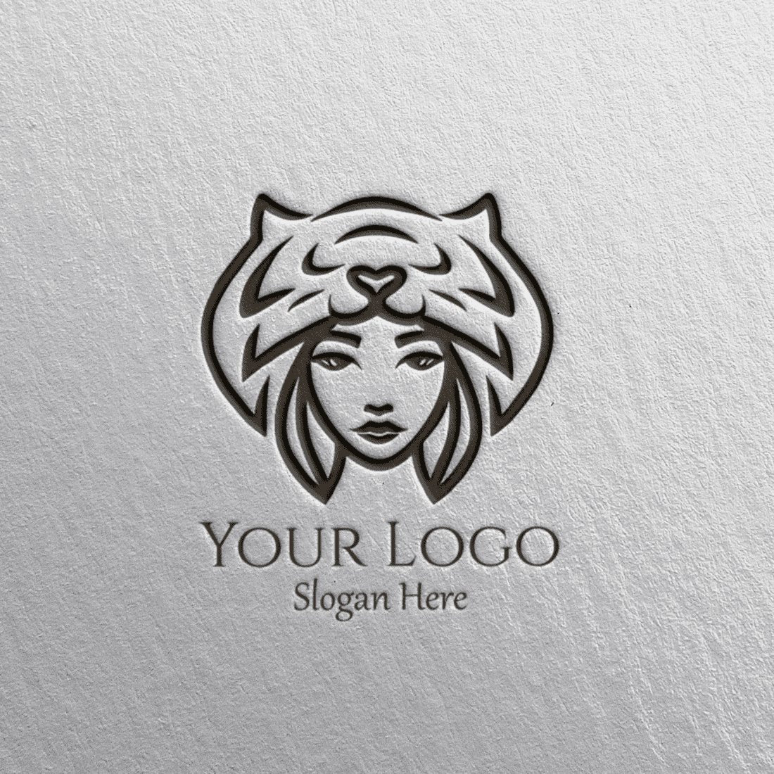 Tiger Cap Women Logo Template Design Only in 20$ cover image.