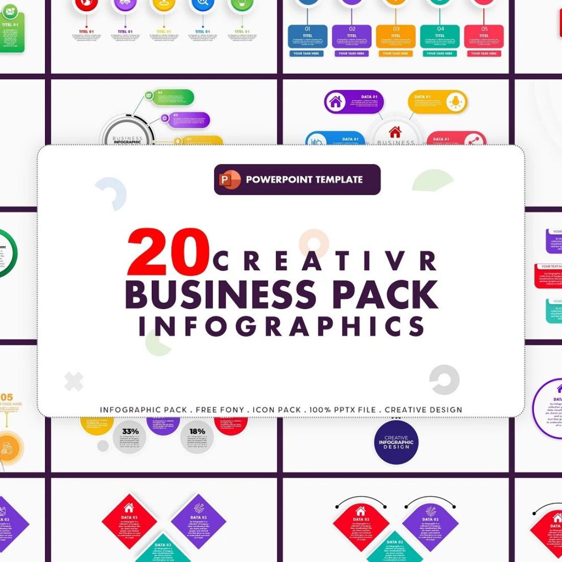 Business infographic Template, PowerPoint Template cover image.
