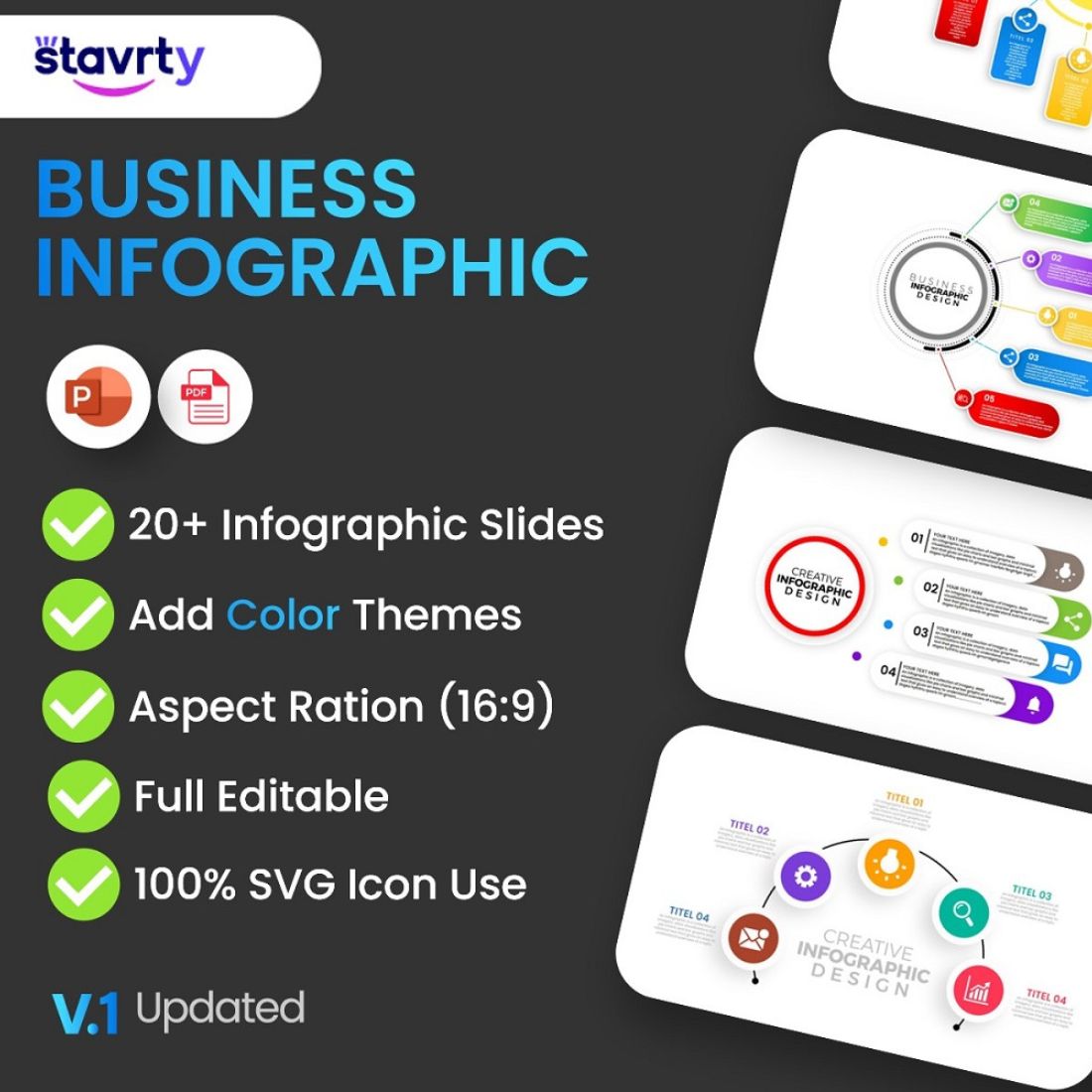 Business infographic Template, PowerPoint Template preview image.