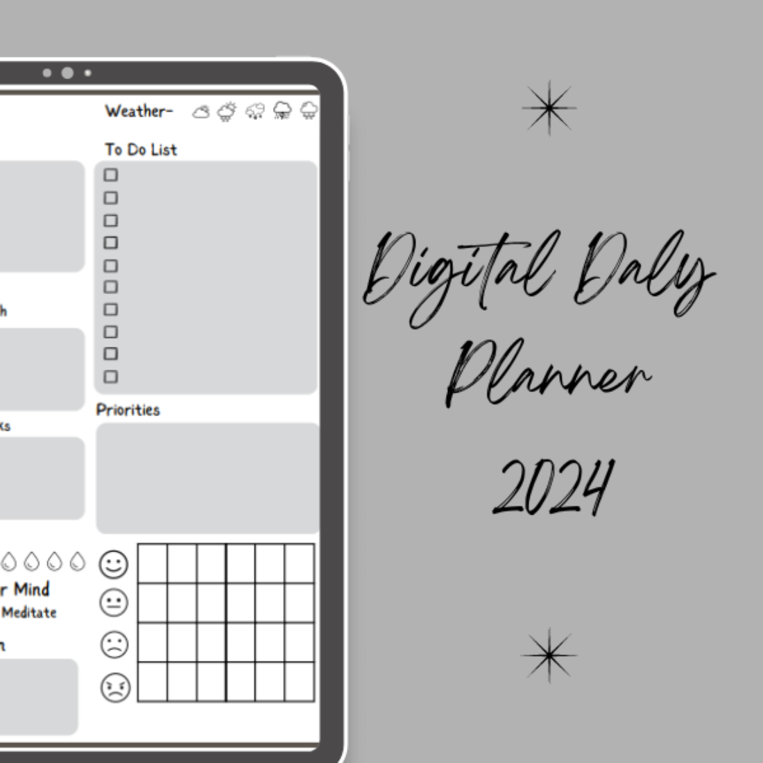 Digital Daily Planner 2024 cover image.