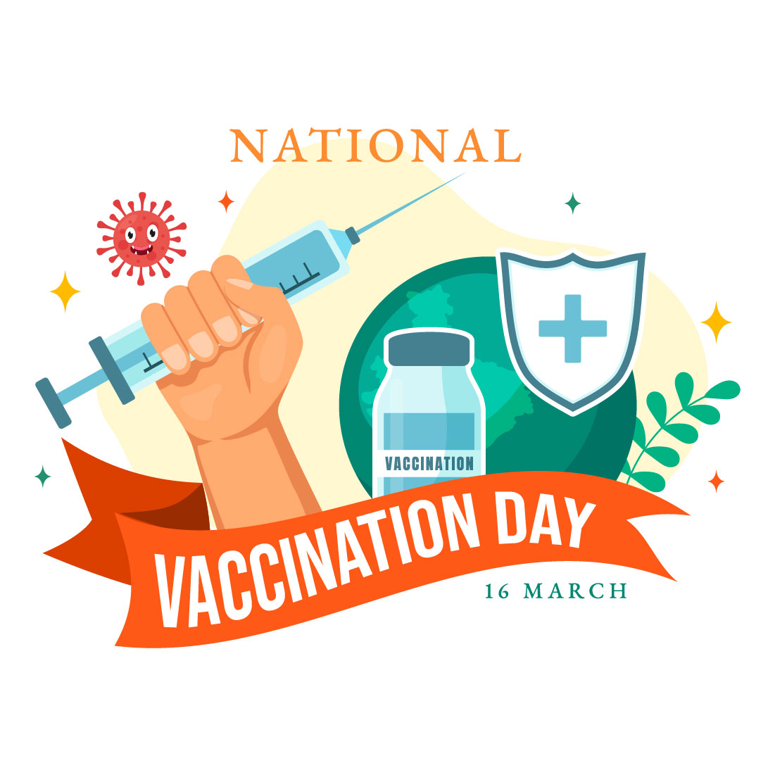 13 National Vaccination Day Illustration preview image.