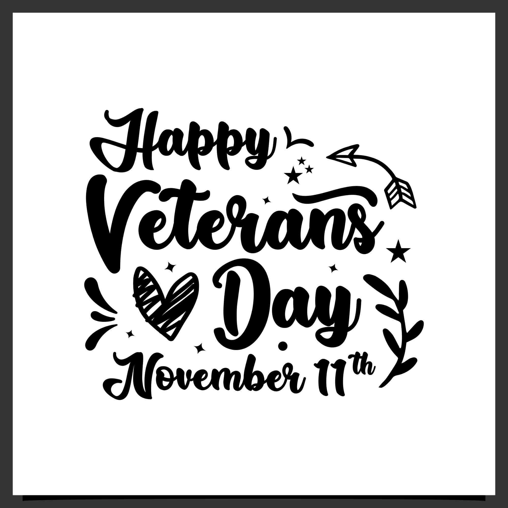 veteran day lettering design 2 185