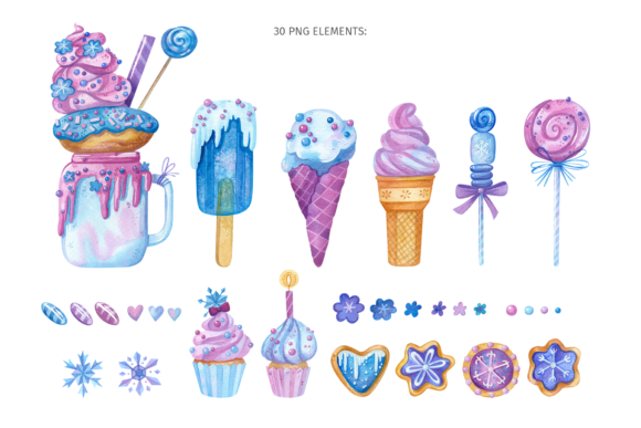 watercolor frozen sweets clipart graphics 20053196 2 580x387 846