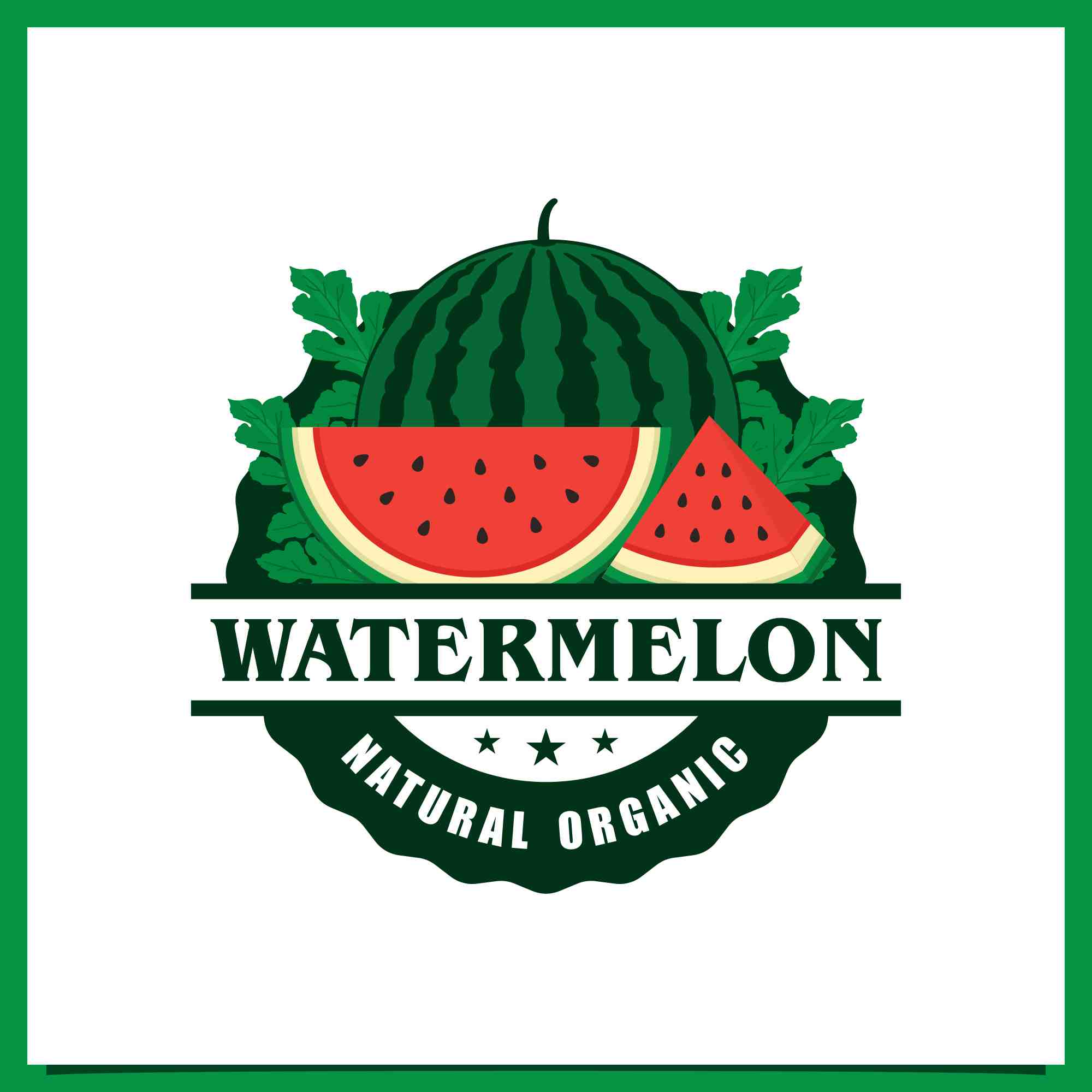 Set Watermelon badge logo design collection - $6 preview image.