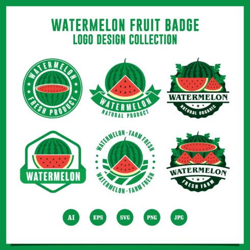 Set Watermelon badge logo design collection - $6 cover image.