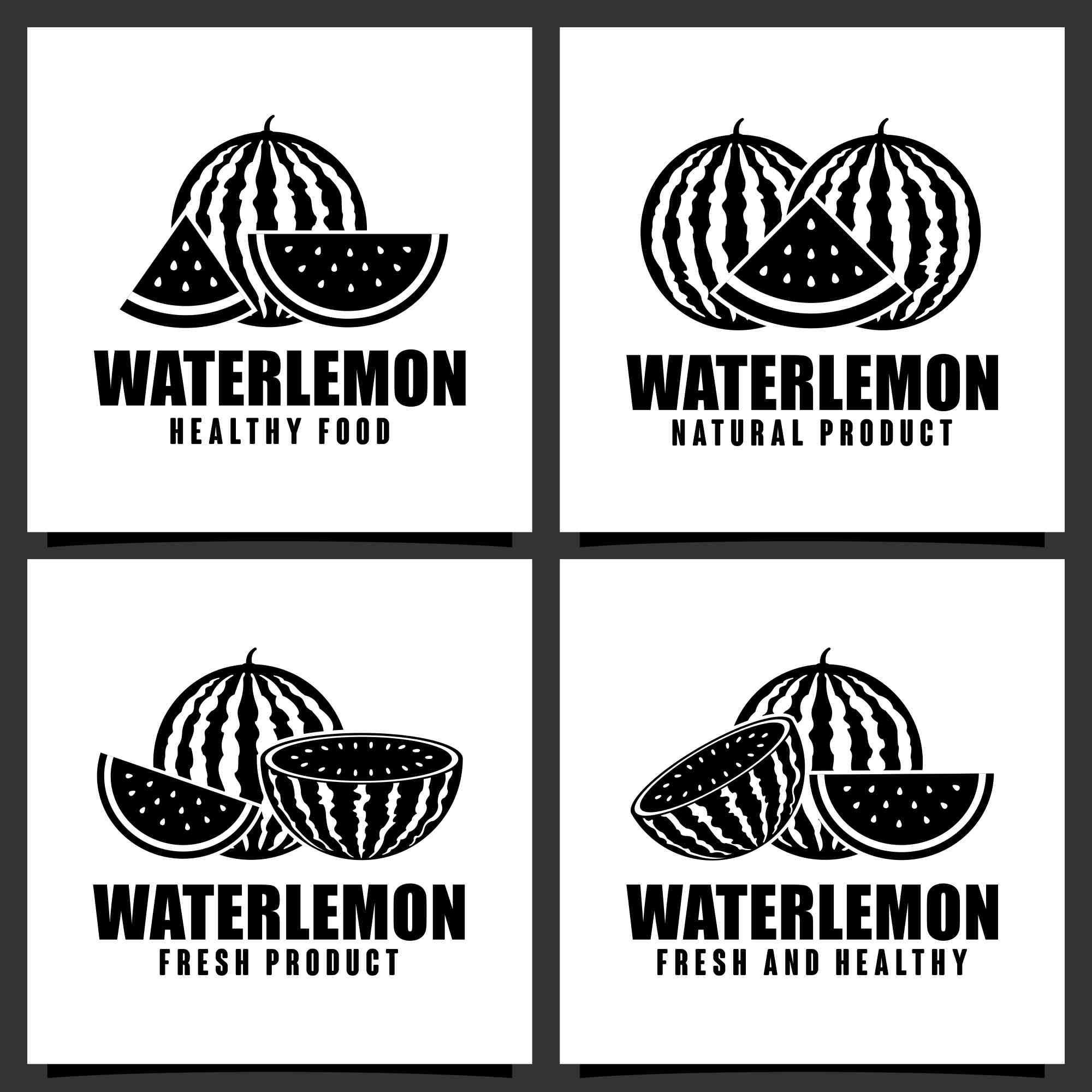 Set Watermelon vector logo design collection - $6 preview image.