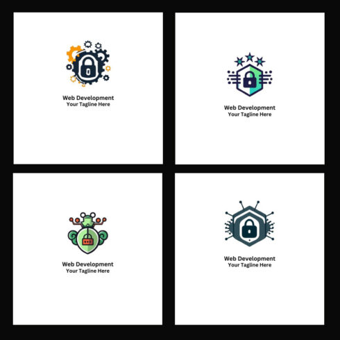 Web Development - Security Lock Logo And icons Design Template cover image.